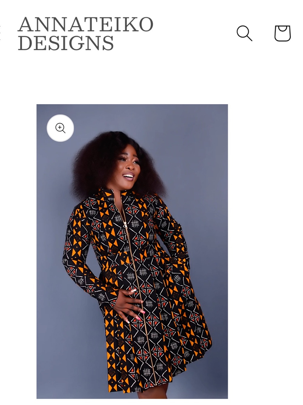 AnnaTeiko Patterned African print Coat Dress